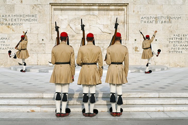Guard change in Syntagma Square