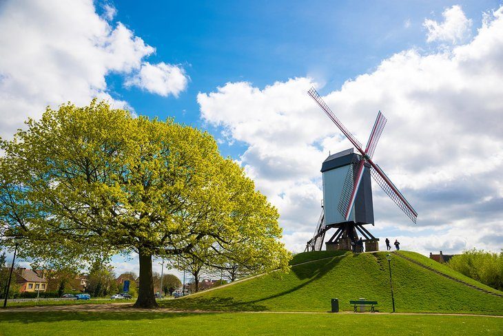 Walk to the windmills on the part of the channel