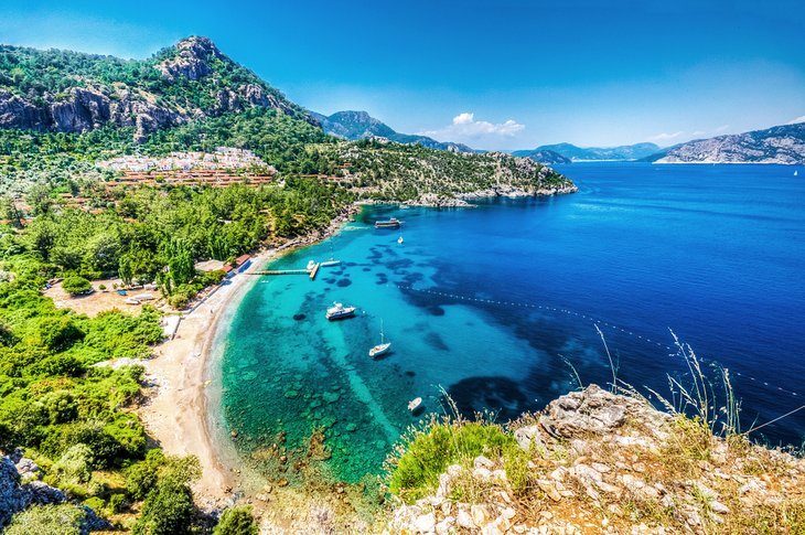 Beach along the Gulf of Marmaris